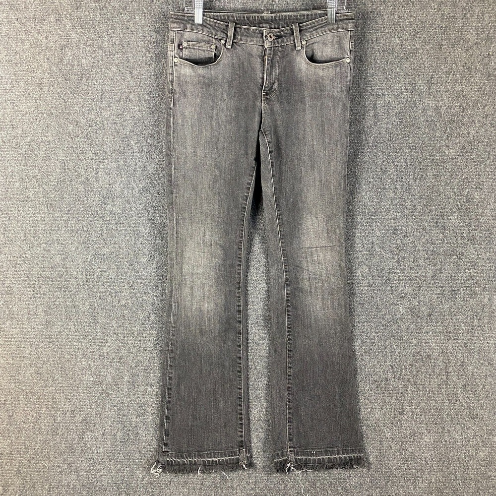 Polo Ralph Lauren Jeans Women's 6 Charcoal Wash Denim Flared Distressed